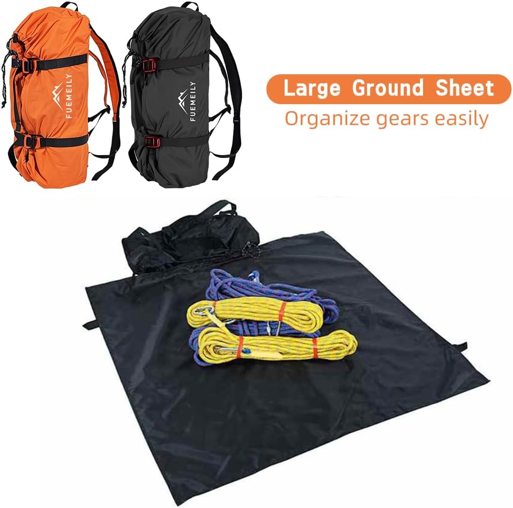 Rock Climbing Rope Bag, Foldable, Adjustable Straps
