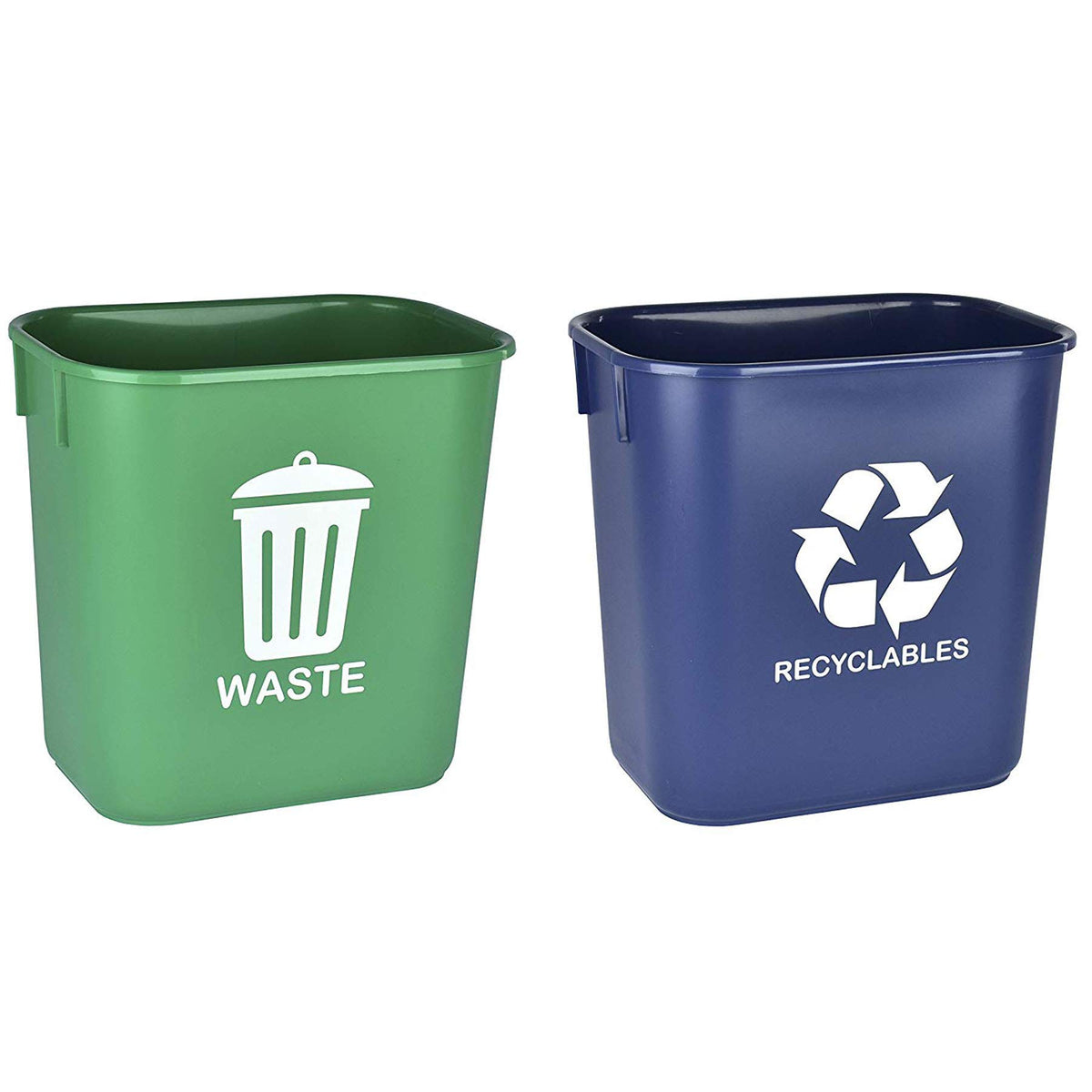 Wastebasket Bin for Waste and Recycling, 3.25 Gal/ 13 Qt, 2-Pack
