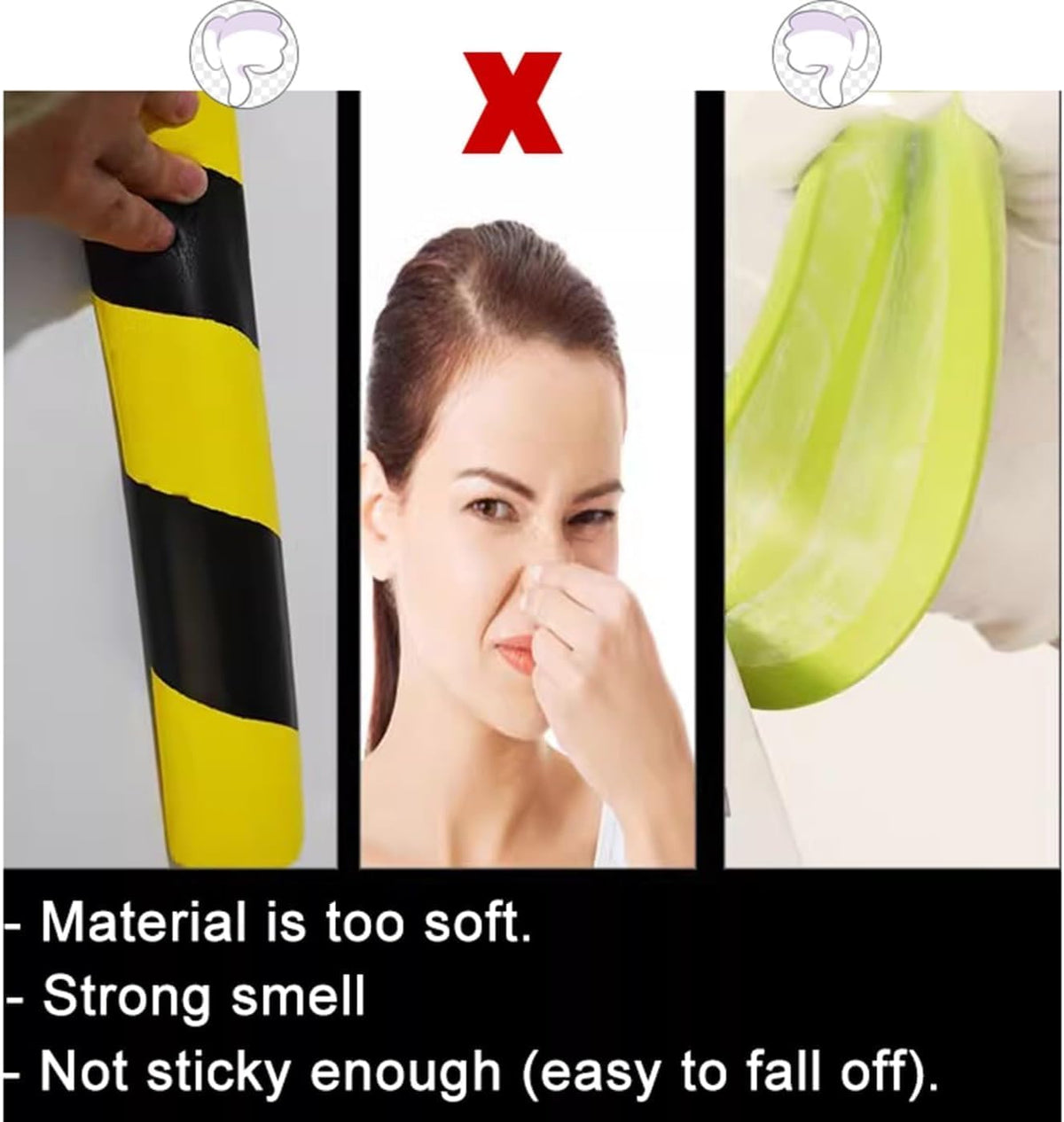 L-Shaped/Circular Edge Protector – 19" Durable Polyurethane Foam, High-Visibility Yellow/Black Stripes & Corner