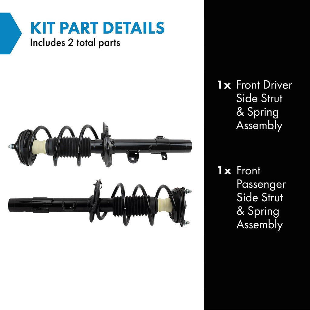 TRQ Front Strut and Spring Assembly Set 2 Piece