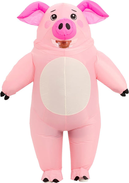 Halloween Inflatable Costume Adult,Blow Up Full Body Pig Suit Men Women