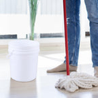 7-Gallon Bucket with Airtight Lid, 4-Pack Multi-Use Pails, White