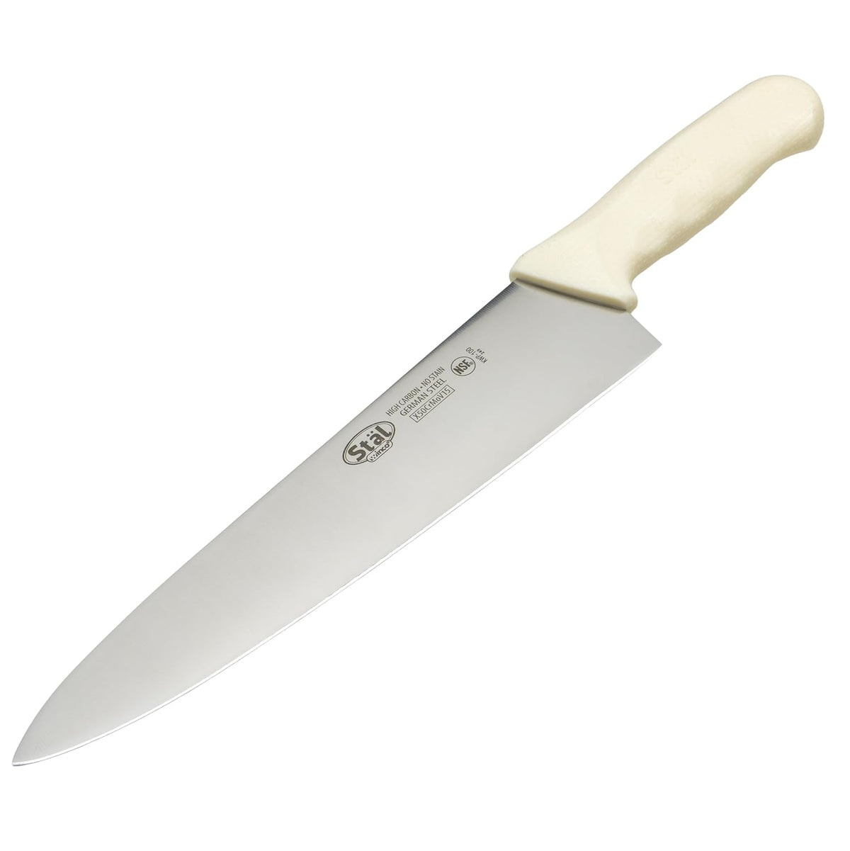 10" White Chef's Stainless Steel Knife