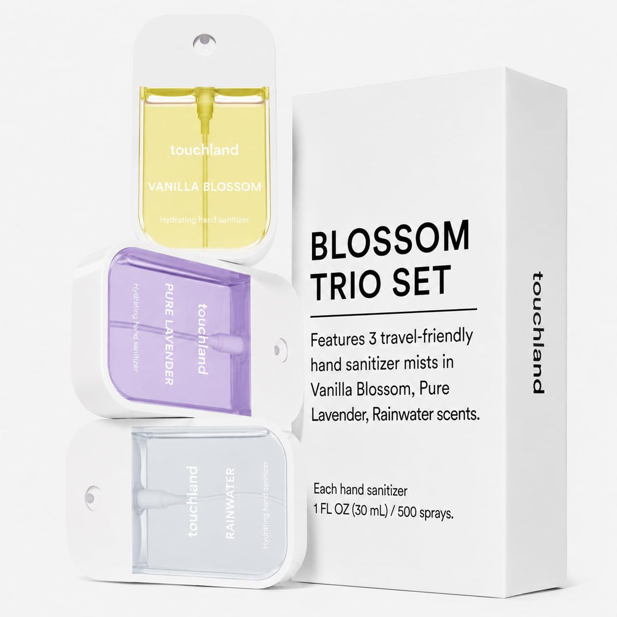 Blossom Trio Hydrating Hand Sanitizer Spray Set Travel Size