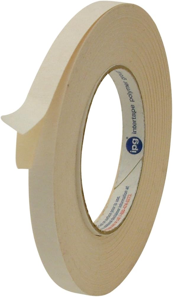 591/BEIG0536 591 Double Sided Flat back Paper Tape: 1/2" x 36 yd., Beige
