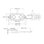 Ultrasonic Sensor 3.3V-5V PWM, IP67 3-450cm Range