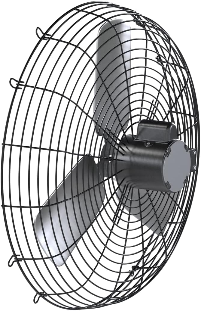 Hessaire 36NS8V370 Exhaust Fan, 36-Inch, 9600 CFM, Guard Mount, Corrosion Resistant