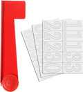 Mailbox Replacement Flag Kit - Stainless Steel Red Flag with Self Stick Mailbox Number Stickers Sheet (Black