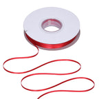 Red Double Faced Satin Ribbon, 1/8 Inch Continuous 100 Yards