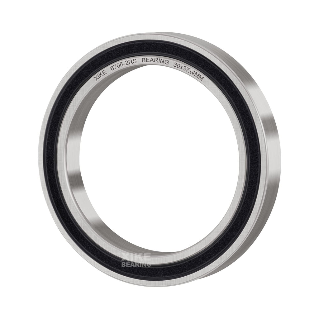 XIKE 10 Pcs 6706-2RS Bearings 30x37x4mm, Double Rubber Seals.