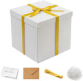 12x12x12 Inches Large Gift Box with Lid for Presents White 1 Pack