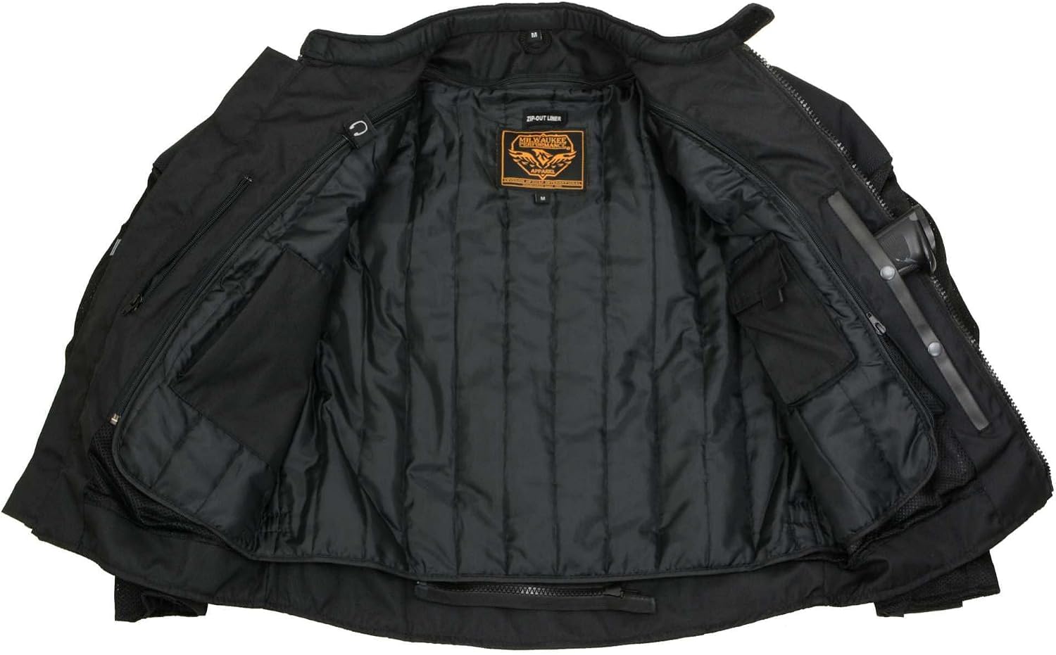 Men’s CE Armored All-Season Motorcycle Jacket - X-Large | All Seasons, Impact Protection ,Textile Racer Design, Vented