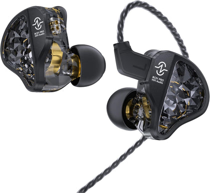 CCZ BC01 PRO in Ear Monitor Headphones, 1BA 1DD Hybrid Driver Wired Gaming Earbuds, Deep Bass Sound Wired Ear buds