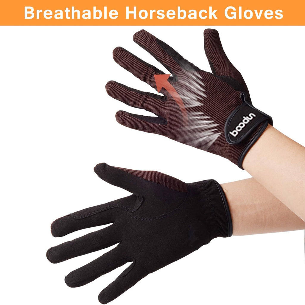 Horseback Riding Gloves - Professional Equestrian Gloves for Women, Men- Touchscreen, Cycling, Motorcycle Outdoors