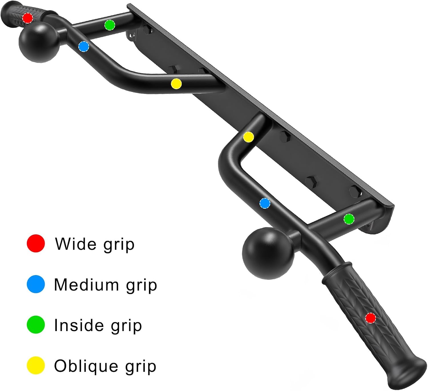Heavy Duty Welded Pull Up Bar Wall/Joist/Ceiling Mount Chin Up Bar | Multifunctional Pull-up Bars w/Resistance Band