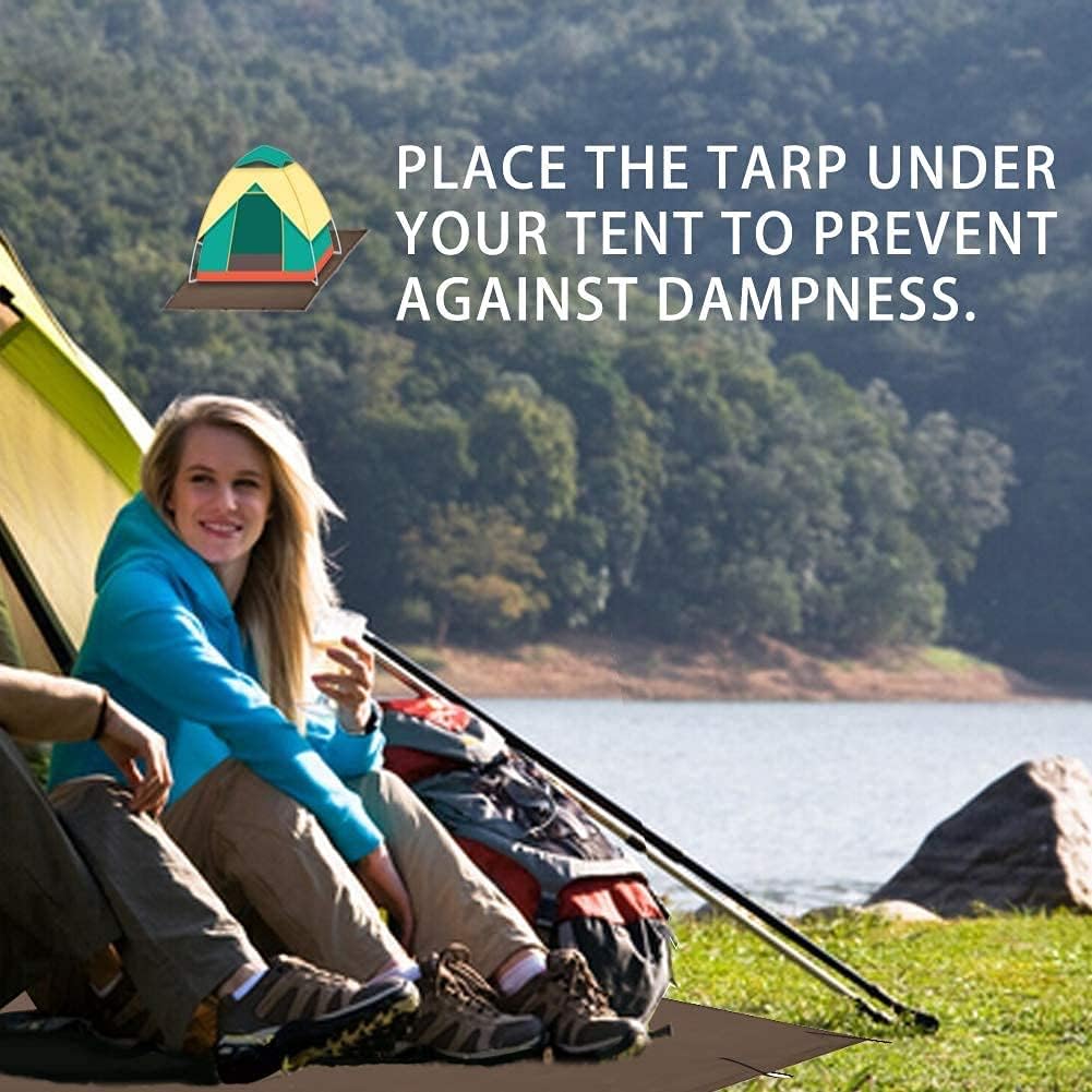 Tent Tarp, Picnic Mat Camping Tarp Tent Hammock Tarp, pu Waterproof Camping tarp Tent Rain Fly Picnic Mat Survival