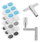 Drum Accessories Set: 30 Drum Dampeners Gels + 2 Drum Keys