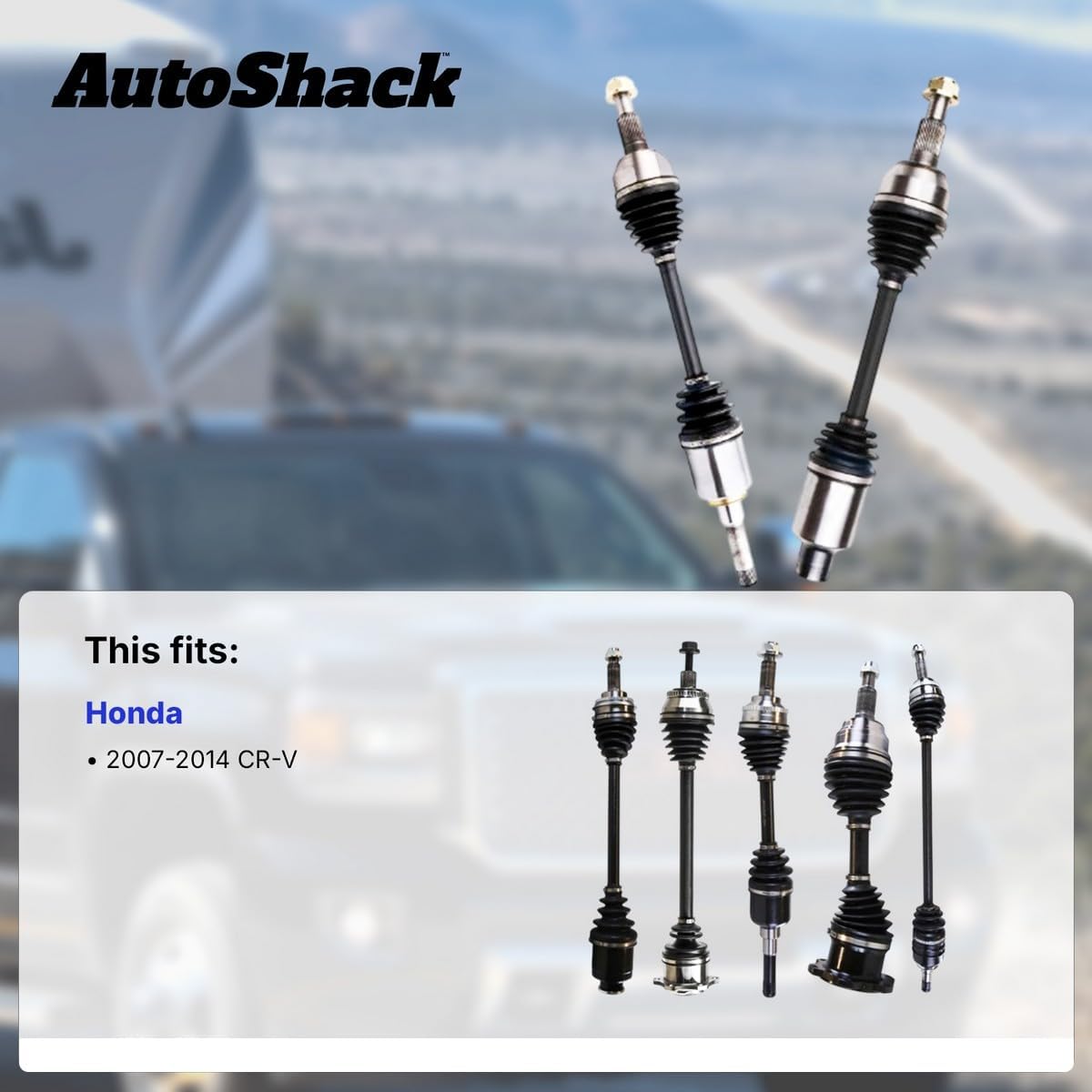 AutoShack Front CV Axle Shaft Assembly, 2pcs