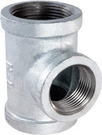 Supply Giant HNSU3605 1-1/4" x 1" Galvanized Malleable Reducing Tee with Female Threaded Fitting