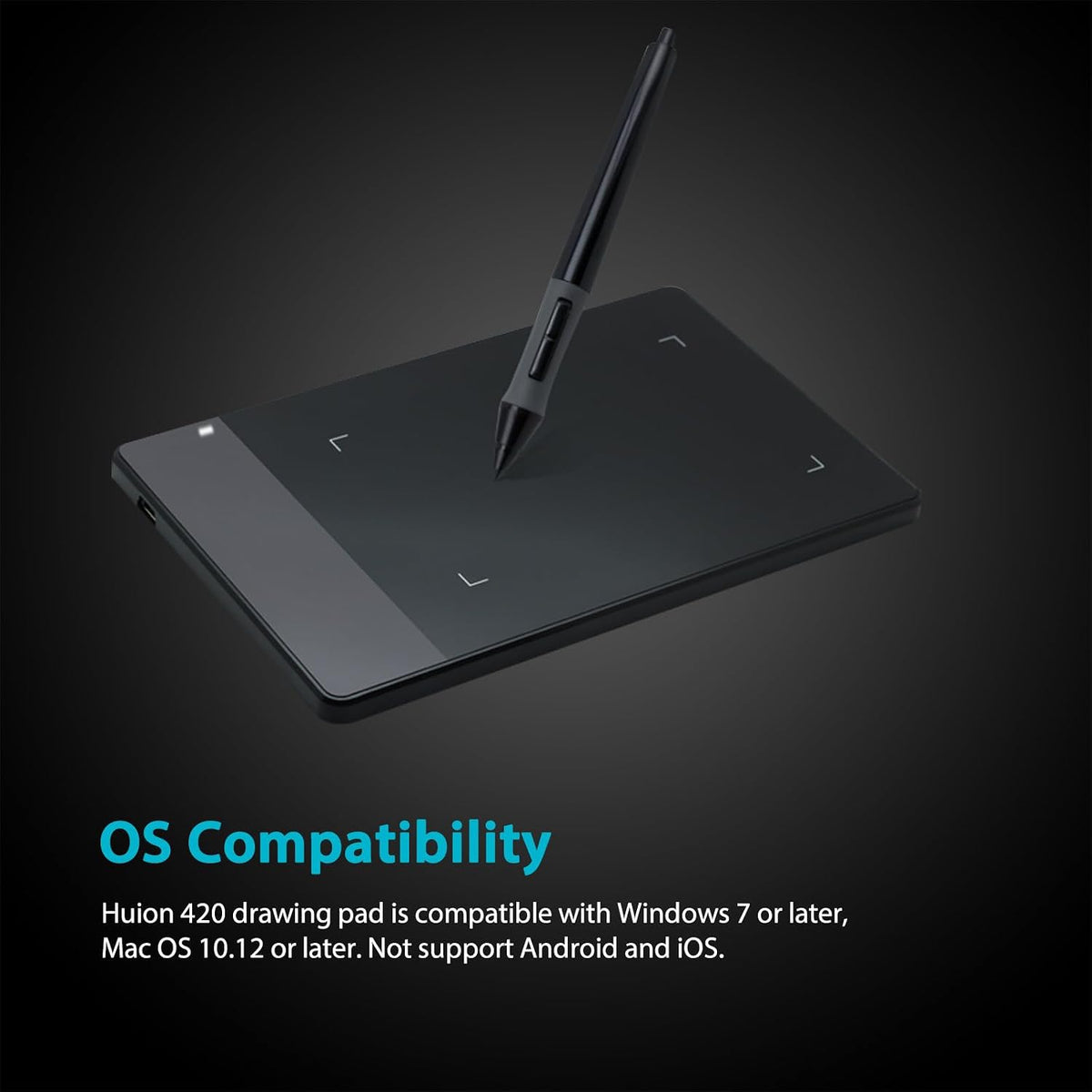 Drawing Tablet 420 OSU Tablet, Graphics Tablet with Digital Stylus