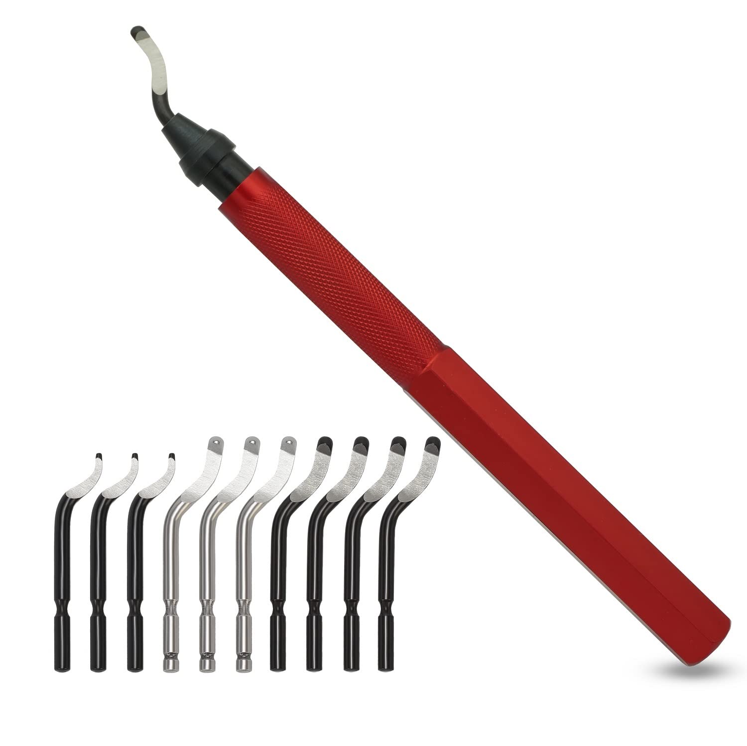 Deburring Tool Kit Metal Handle Chamfer Tool 6.5Inch for Aluminum Steel Plastic Tube Hole 3D Printed Plastic Edges