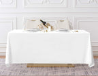 5 Pack 90x156 Inch White Tablecloth for 8 Foot Rectangle Tables