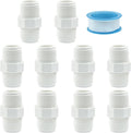 3/4 Inch PVC Nipple Coupling Adapter, 10Pcs