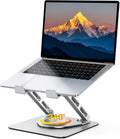360° Rotatable Laptop Stand for Desk Adjustable Height, Ergonomic Laptop Riser Holder with Dual-bar Support, Portable