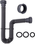 Sink Drain Kit, 1-1/2 Inch Expandable Flexible P-Trap 7.5 Inch - 17.7 Inch | Flexible Sink Drain Pipe for Bathroom