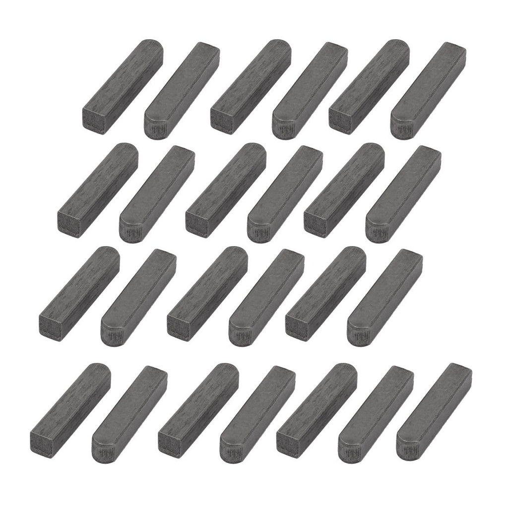 uxcell 25mmx5mmx5mm Carbon Steel Key Stock Keystock Gray 25pcs