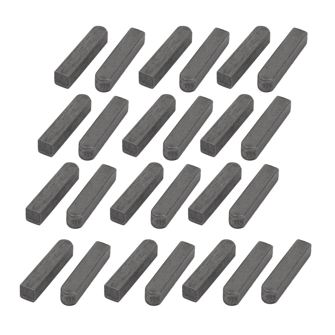 uxcell 25mmx5mmx5mm Carbon Steel Key Stock Keystock Gray 25pcs