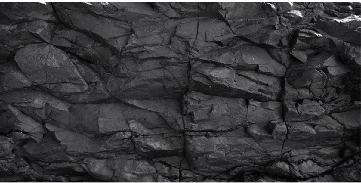72x24 inches Stone Aquarium Backdrop Black Rock Fish Tank Background