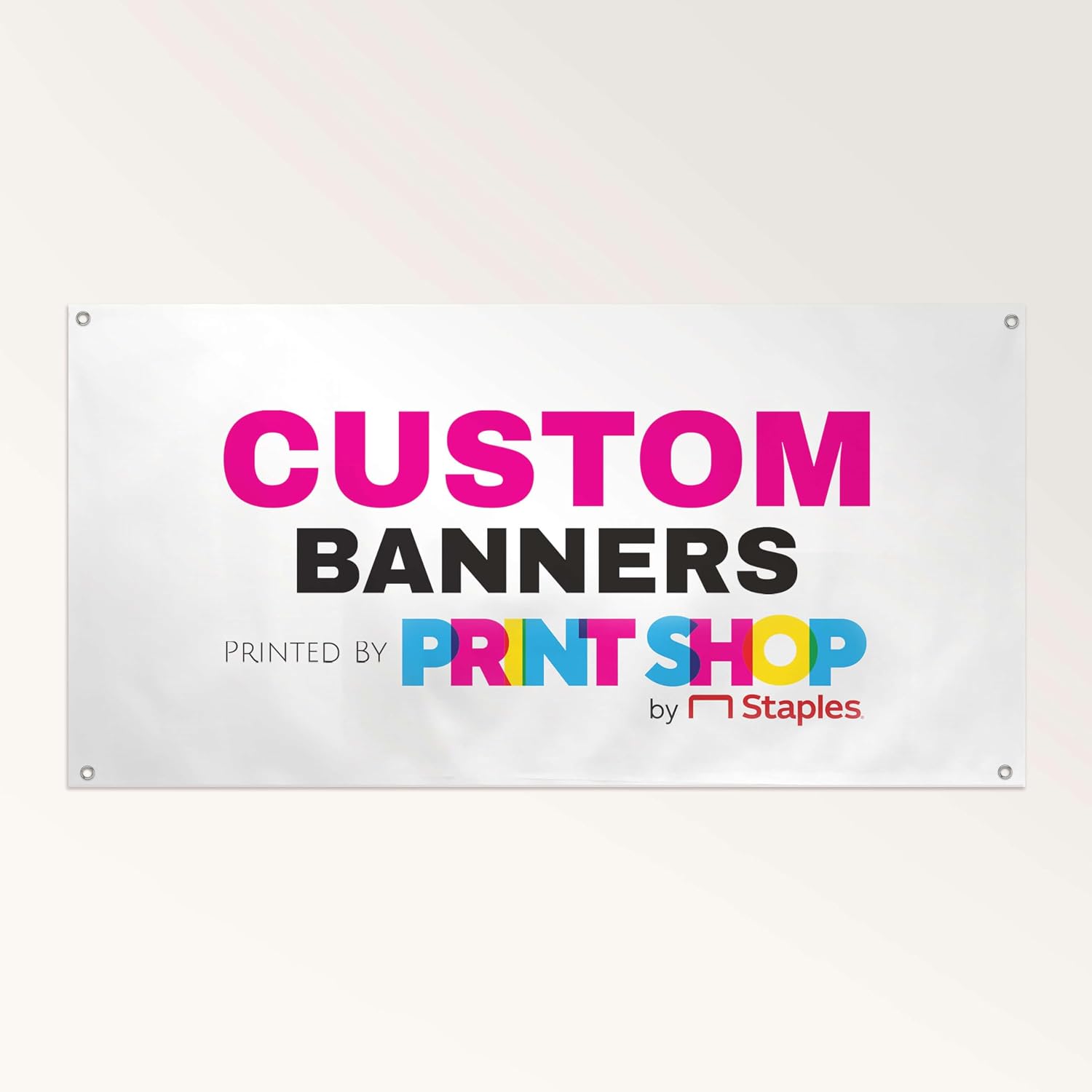 Staples Custom Scrim Vinyl Banner - 48" x 24" Quote Banner with 4 Grommets - Durable Outdoor Sign for Events