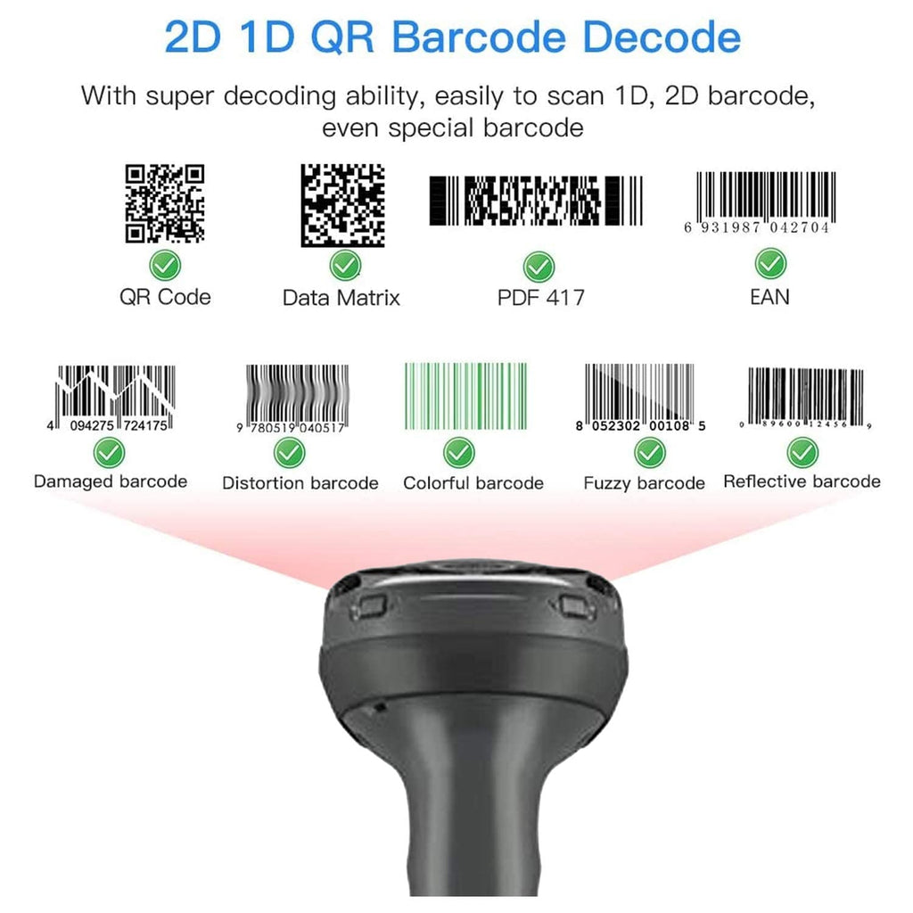 Zebra DS4608-SR Standard Range 1D 2D Handheld Barcode Scanner QR Wired USB Imager Black Corded Screen Code Reader for