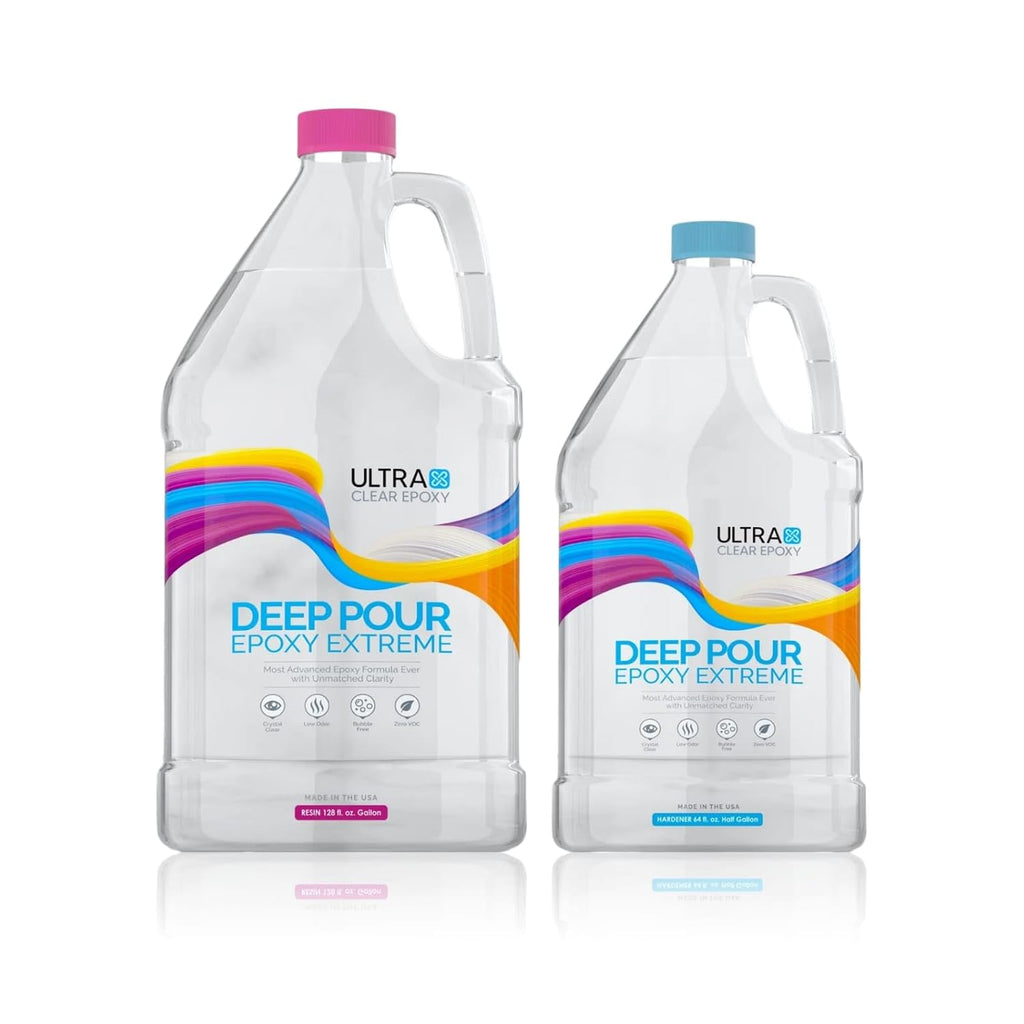 Ultra Clear Deep Pour Epoxy Resin and Hardener for Countertops, River Tables, Art Resin, DIY, Tumblers | Scratch