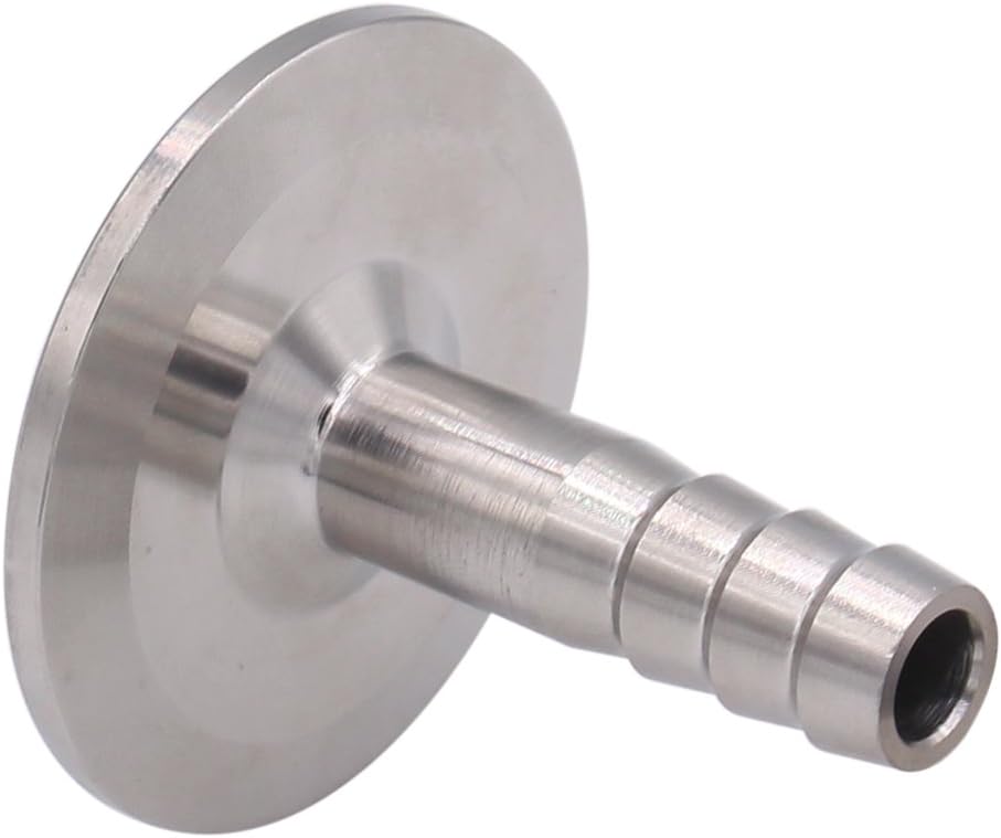 DERNORD 1.5" Tri Clamp to 0.5" Hose Barbed Adapter SUS304 Sanitary Hose Pipe Fitting (1/2 Inch Barb Hose)