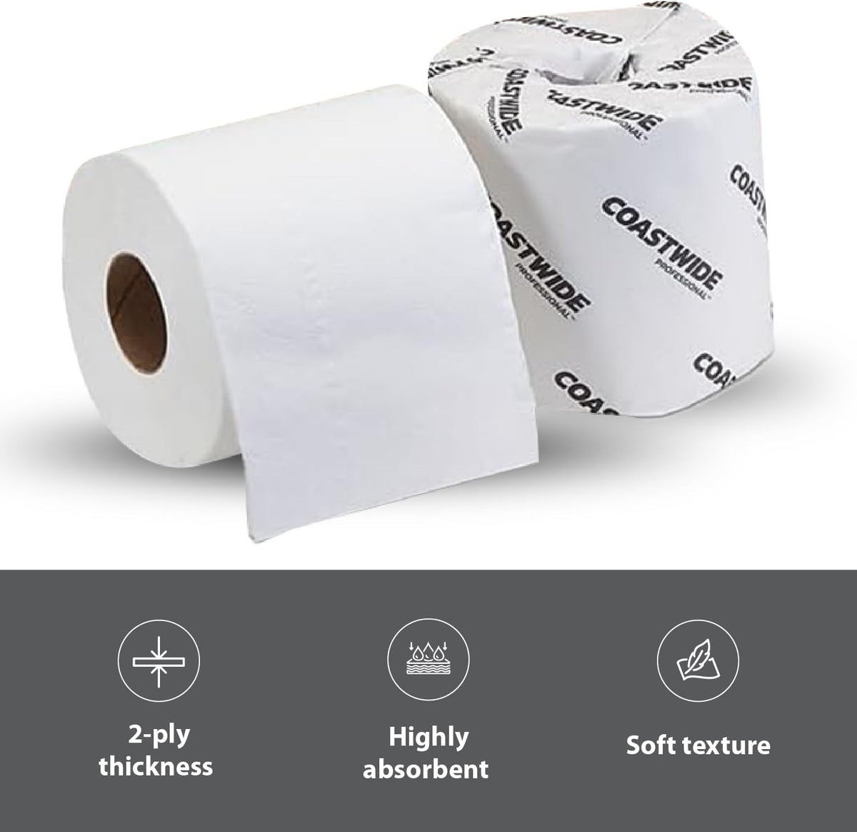 Professional Recycled Toilet Paper, 2-Ply, White, 48 Rolls
