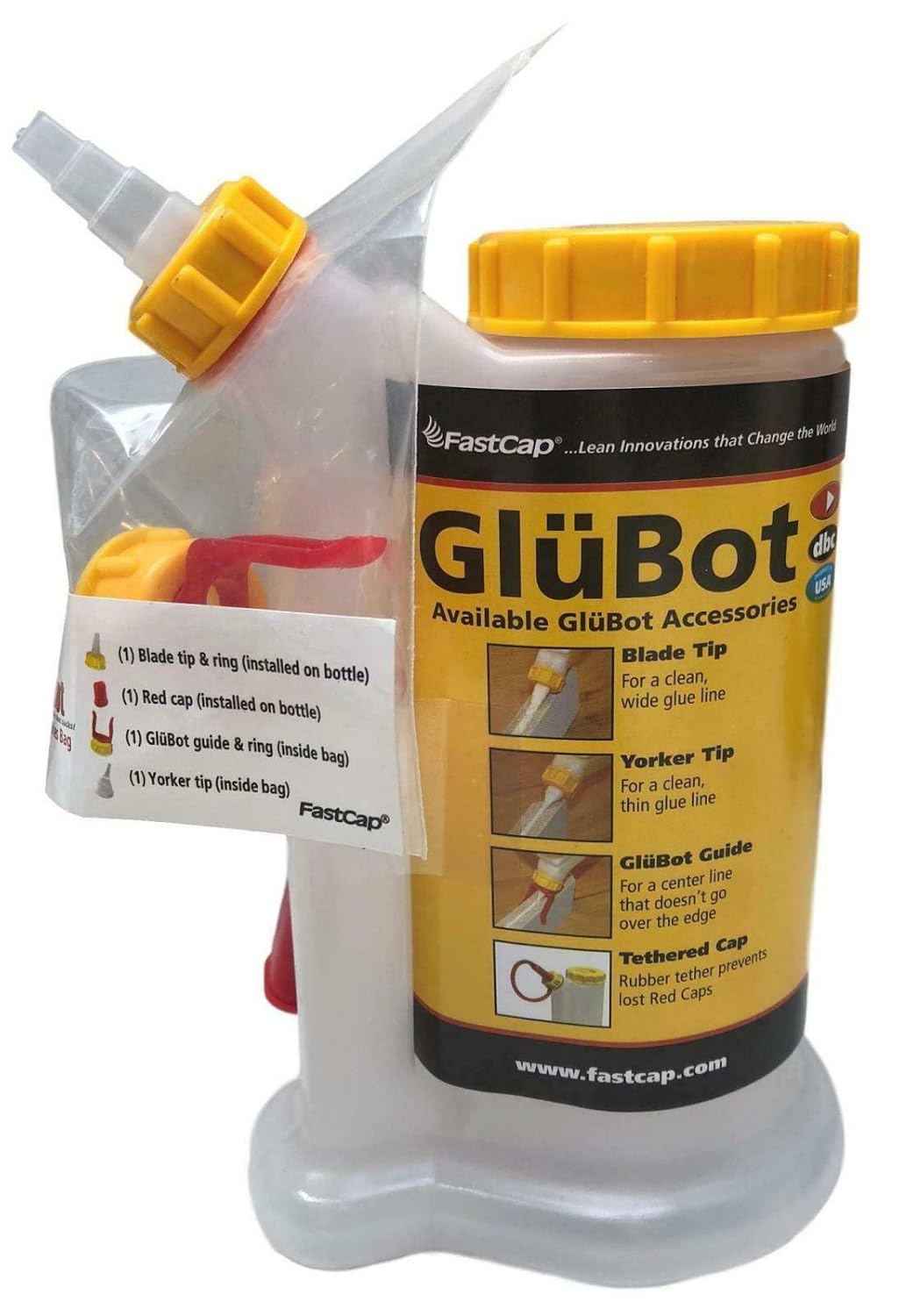 III Ultimate Wood Glue, 16-Ounces #1414 & FastCap Glu-Bot Woodworkers Glue Bottle (16 Ounces)