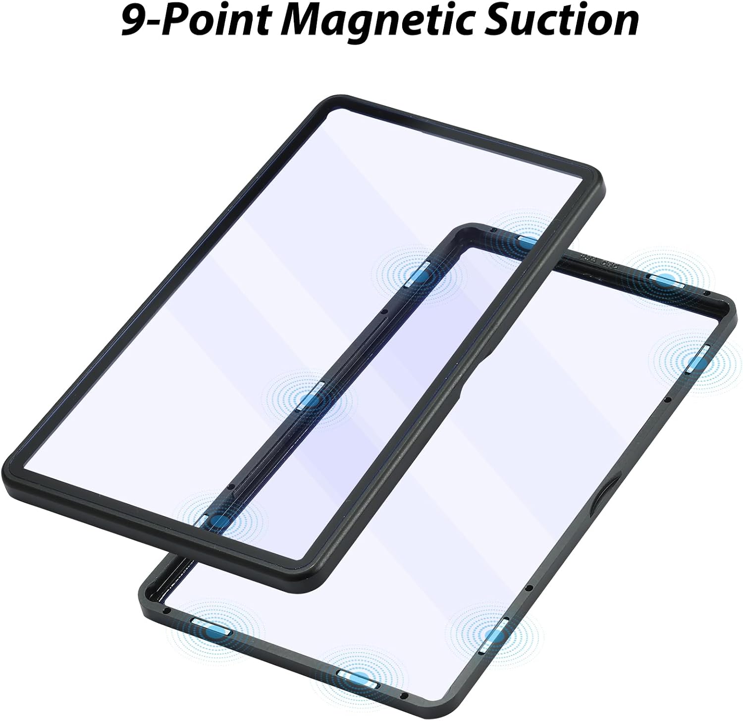 Graded Card Case Magnetic Aluminum Alloy Slab Protector Display Case Fits BGS Cards, UV Protection (Black)