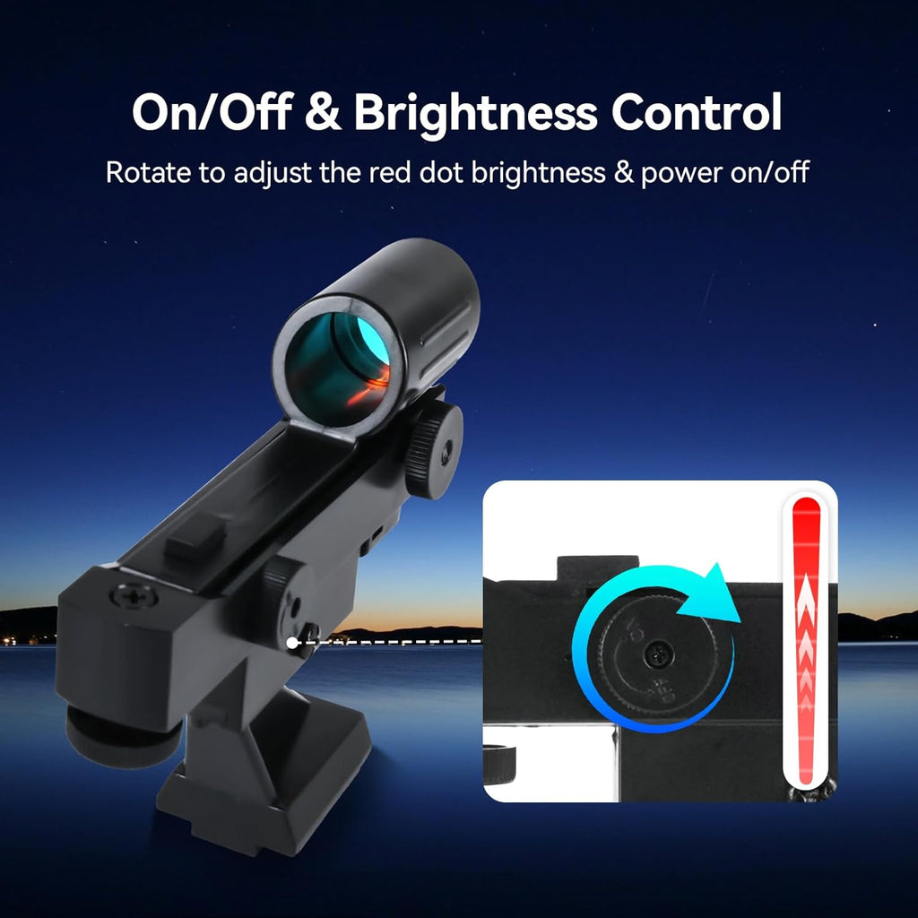 Red Dot Finder, Telescope Red Dot Finder with Slide-in Bracket | Red Dot Finder for Telescope, Compatible with