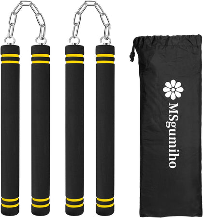 Nunchucks Safe Foam Rubber Training Nunchucks Nunchakus with Steel Chain for Kids Adults & Beginners Practice and