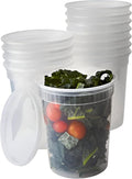 Food Storage Containers, BPA-Free Plastic, Deli Grade with Leakproof Lids, 12ct. Durable 32 Oz Microwave and Freezer