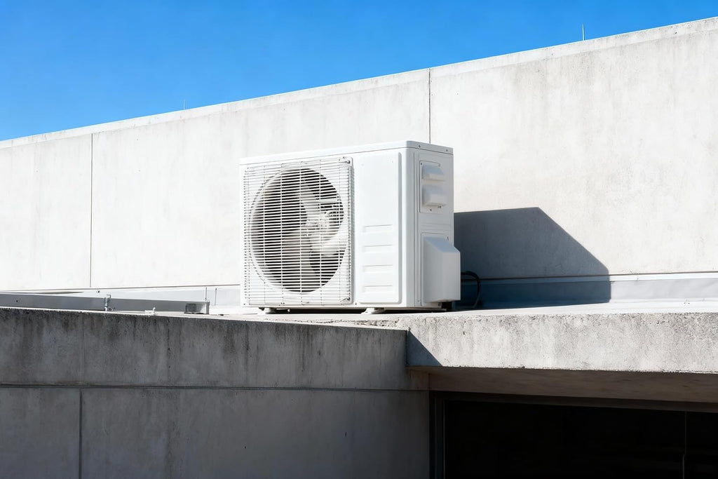 9000 BTU Ceiling Cassette Mini Split AC, 8-Way 360° Airflow