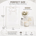 12 Pack Clear Gift Bags with Handles, White