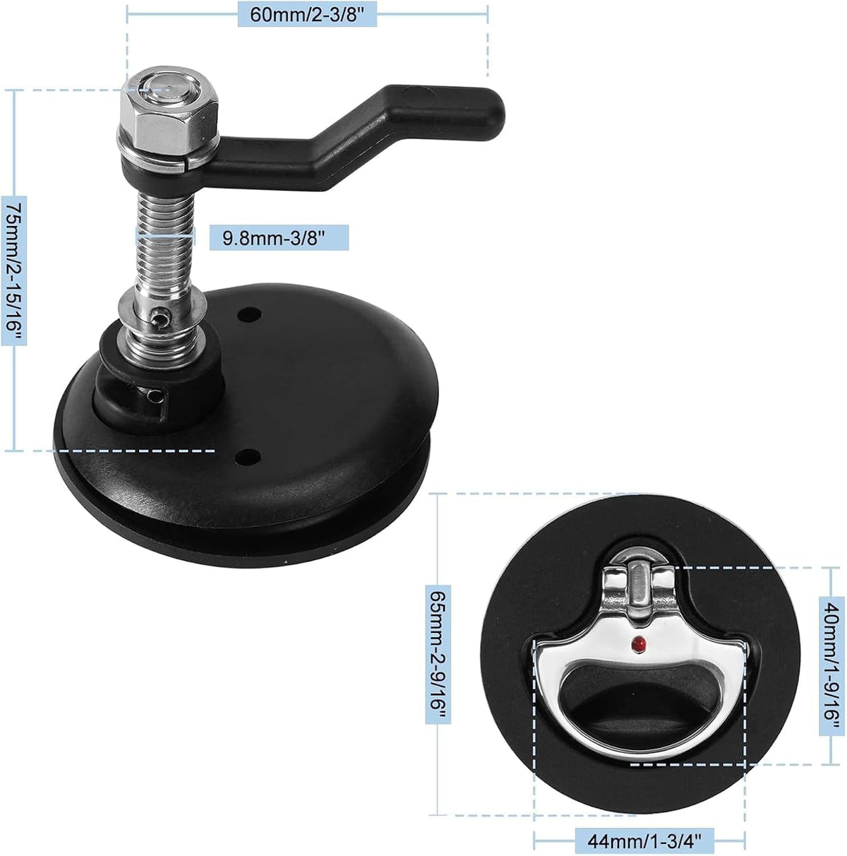 Thorn Marine-Grade Boat Cam Latch with Back Plate,2 PCS