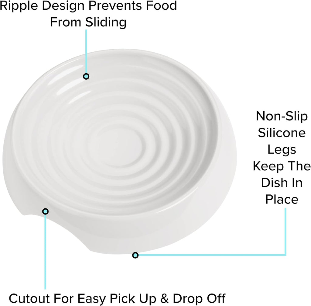 Cat Bowls, Whisker Friendly Food Bowl for Indoor Cats, Reliefs Whisker Fatigue, Wide Kitten Dish, Non Slip Pet