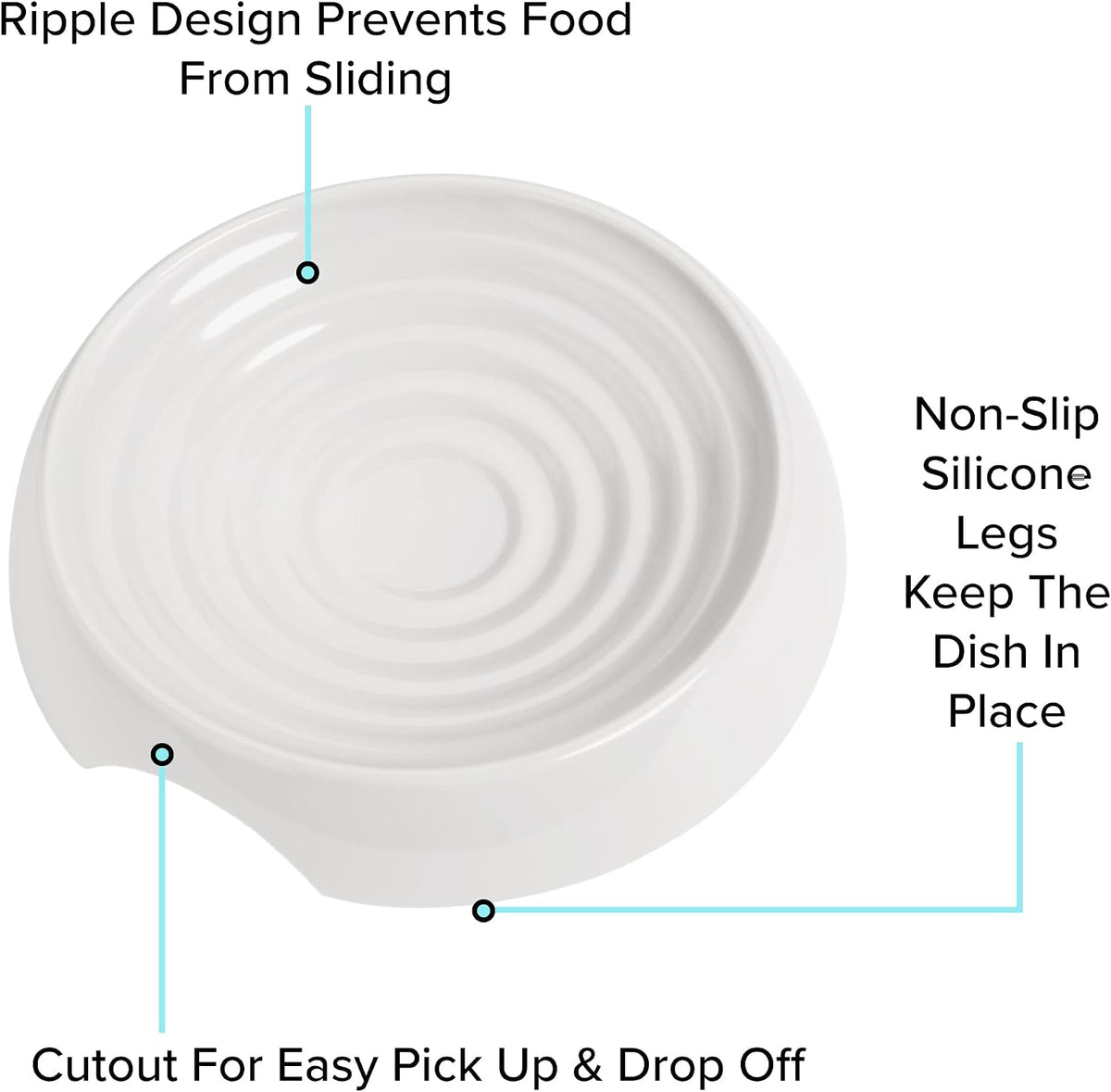 Cat Bowls, Whisker Friendly Food Bowl for Indoor Cats, Reliefs Whisker Fatigue, Wide Kitten Dish, Non Slip Pet