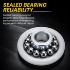 BC Precision Garage Door Rollers, 10 Pack, 2" Nylon, 13 Ball Bearings