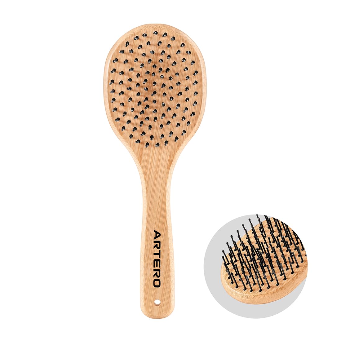 Up and Down F2 Mane and Tail Brush for Horses, Bamboo Handle