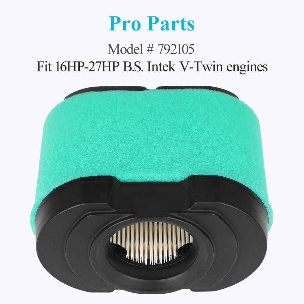 Professional 792105 Air Filter, Durable 276890 Air Cleaner with Fuel Filter, Compatible with V-Twin Engine 44H777